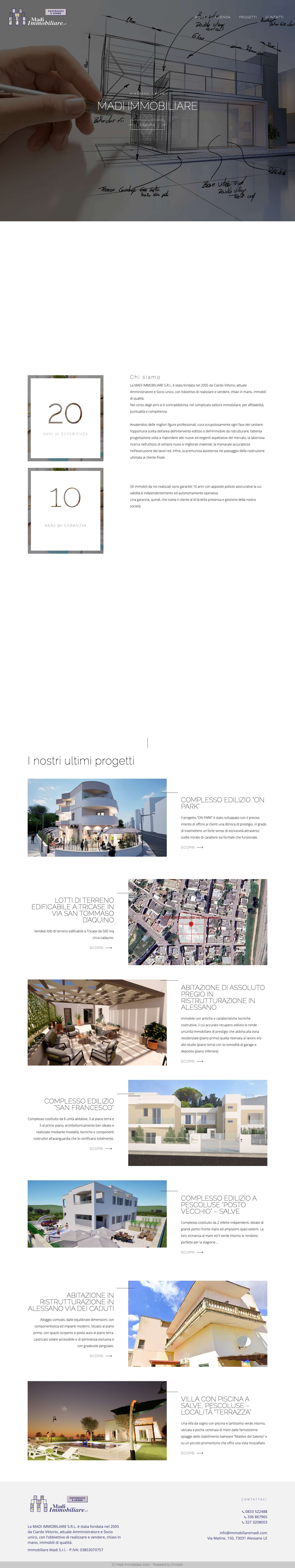 Madi Immobiliare - Realizzazione e Vendita Immobili nel Salento - Full Screenshot