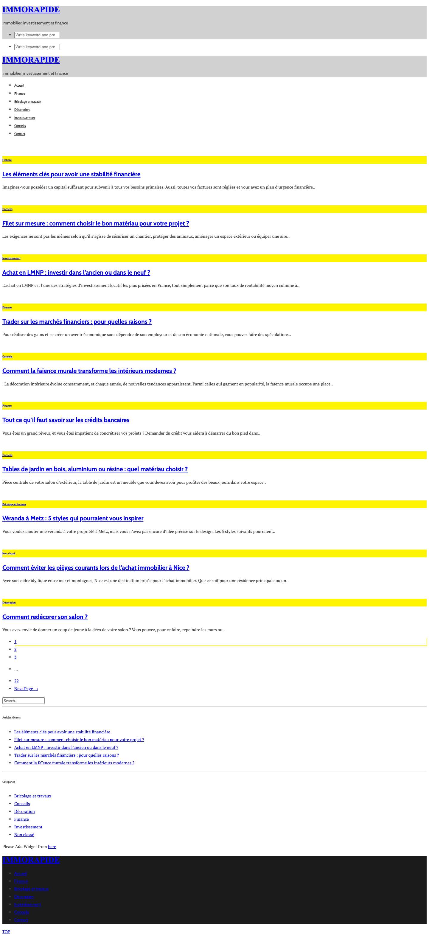 Immo rapide – le site de l'immobilier - Full Screenshot