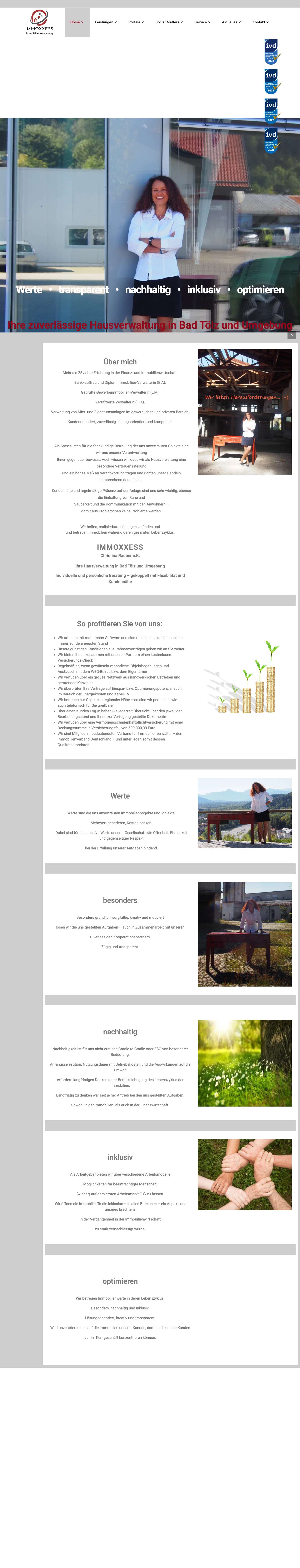 Immoxxess | Die Hausverwaltung in Bad Tölz und Umgebung 2025 - Full Screenshot