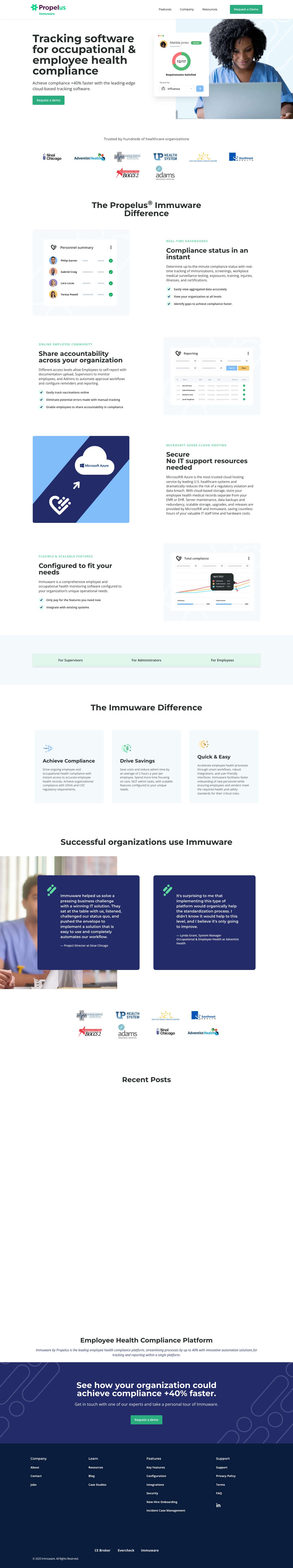 Employee Health Compliance | Immuwarespec / check 1spec / check 1spec / check 1spec / check 1spec / check 1spec / check 1spec / check 1spec / check 1 - Full Screenshot