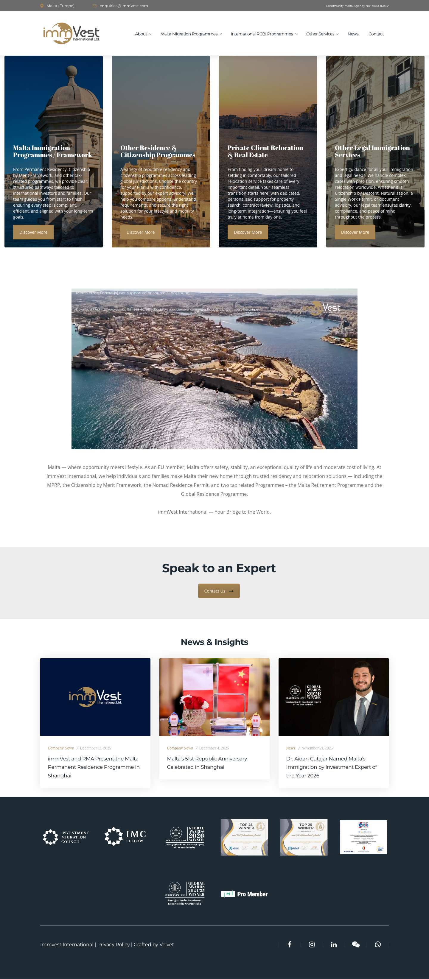 immVest International: Your Bridge to the World! - immVest International - Full Screenshot