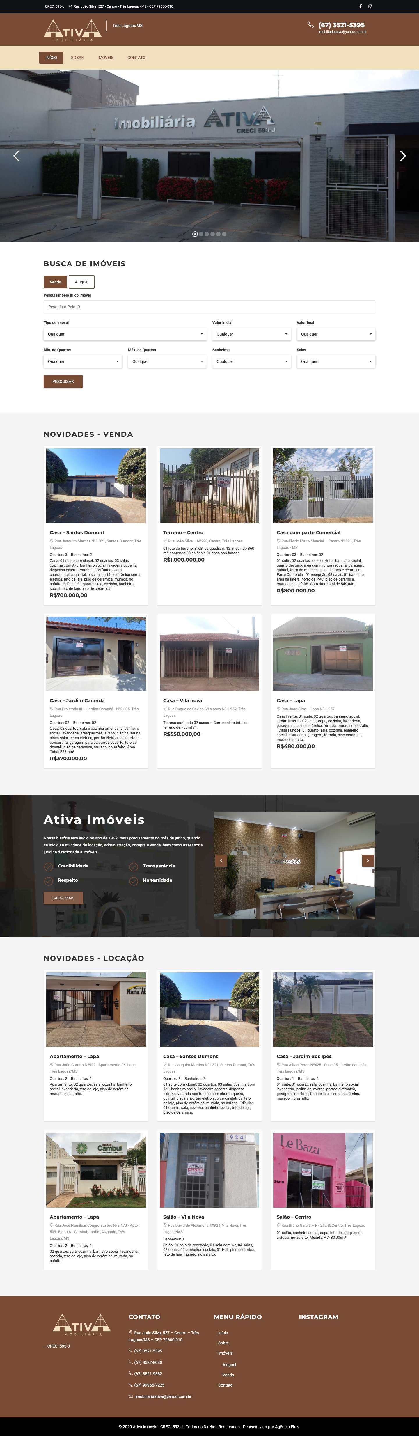Início - Ativa Imóveis - Full Screenshot
