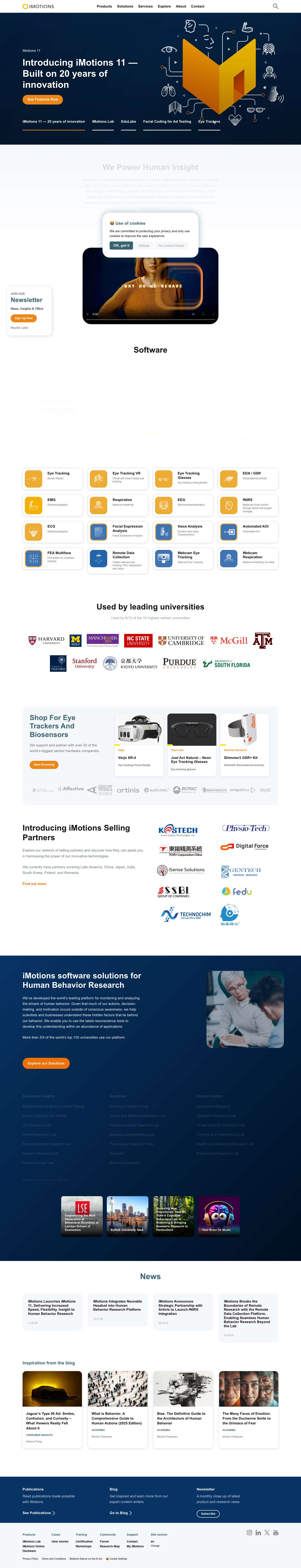 iMotions | Powering Human Insights - Biometric Research - Full Screenshot