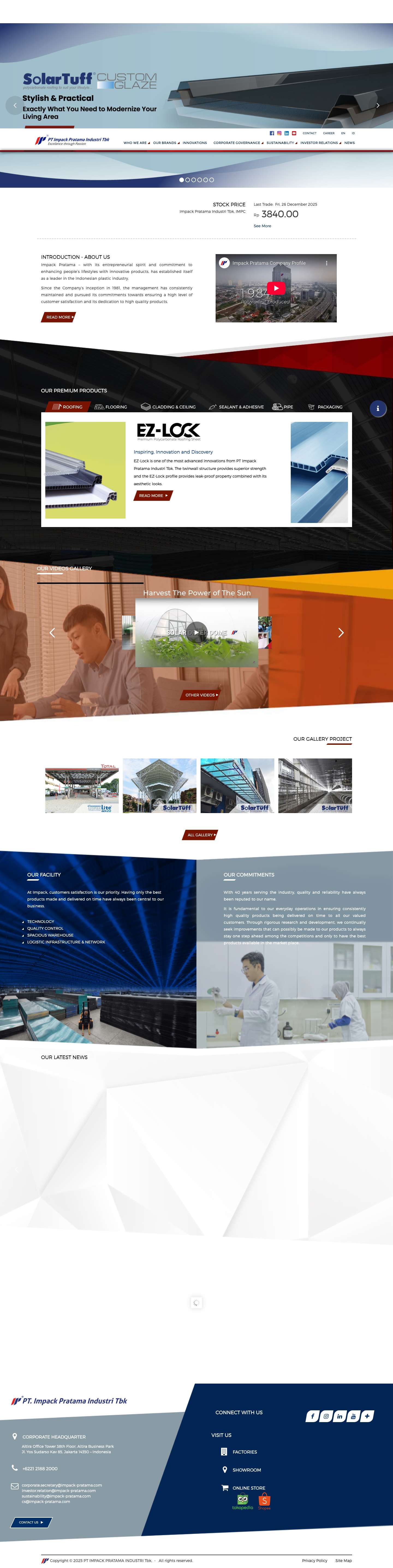 PT Impack Pratama Industri Tbk - Excellence through Passion - Full Screenshot