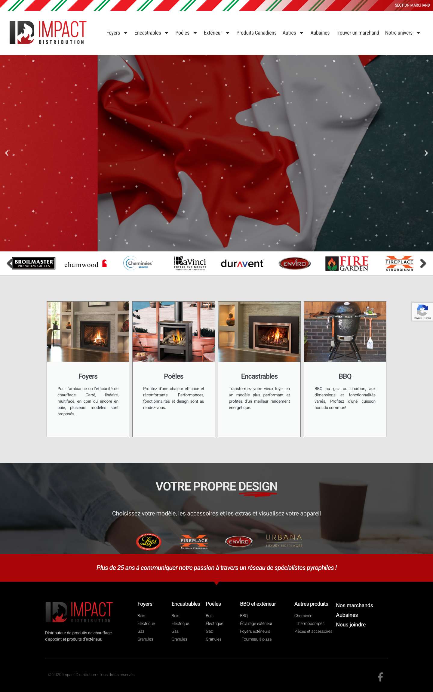 Impact Distribution – Distributeur de Poêles, Foyers et BBQ - Full Screenshot