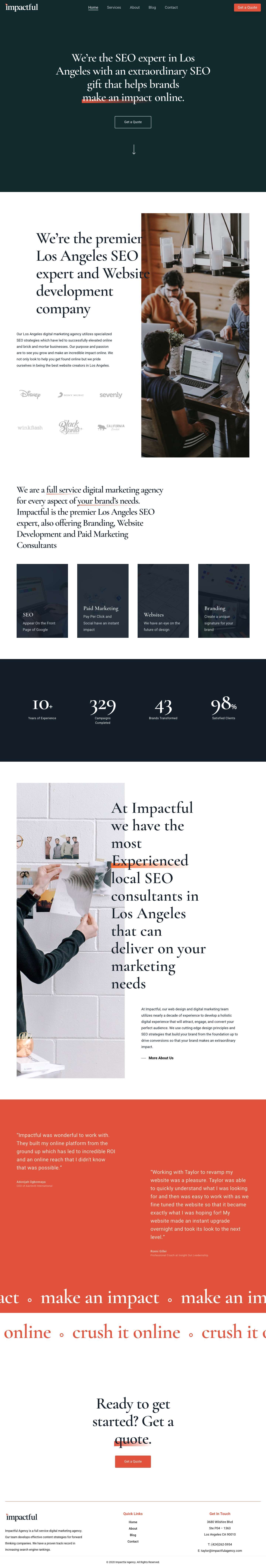 Los Angeles SEO Expert | Best Local SEO Services Consultant: Impactful - Full Screenshot