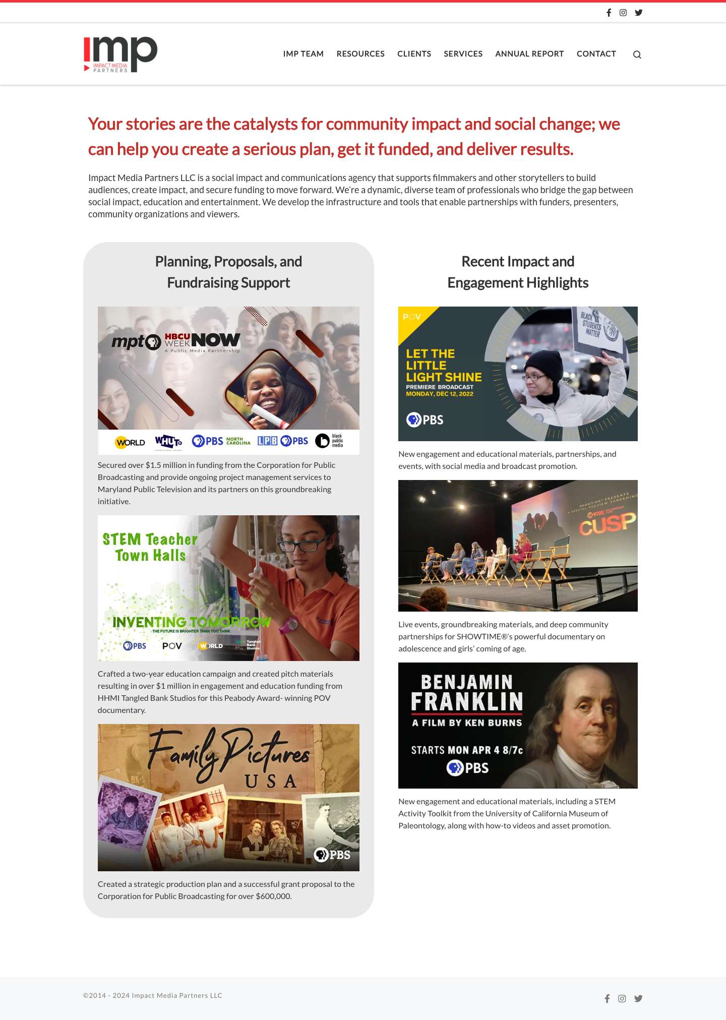 Home - Impact Media Partners - Full Screenshot