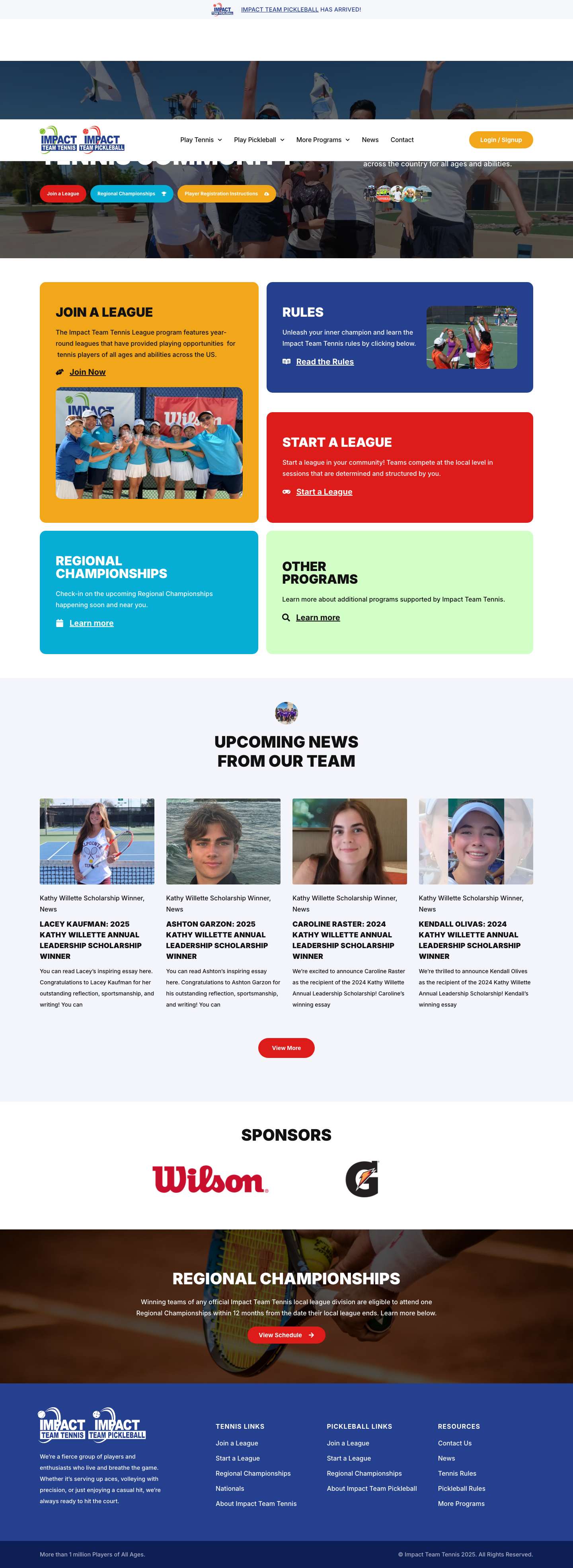 Impact Team Tennis Community – More than 1 million Players of All Ages - Full Screenshot