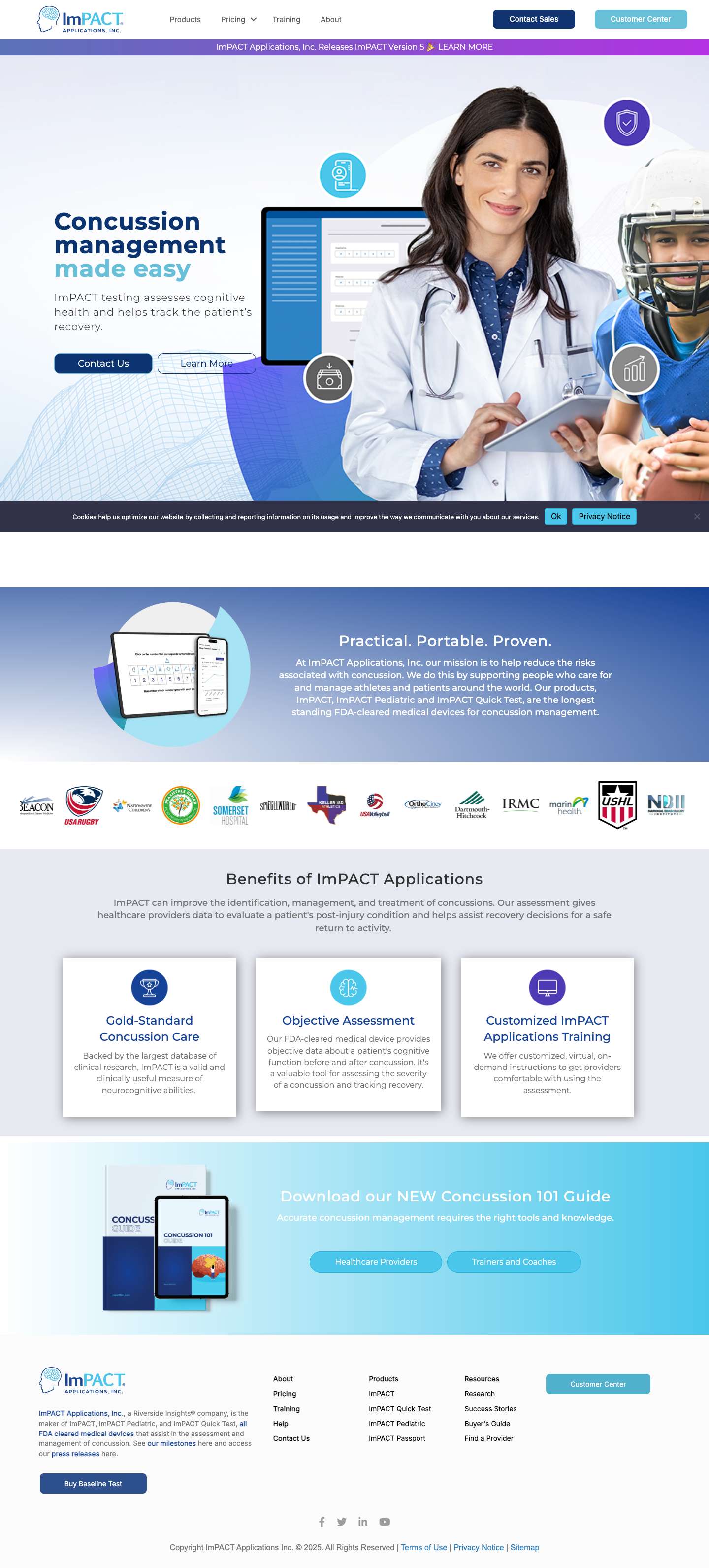 ImPACT Applications: Concussion Management & Training - Full Screenshot