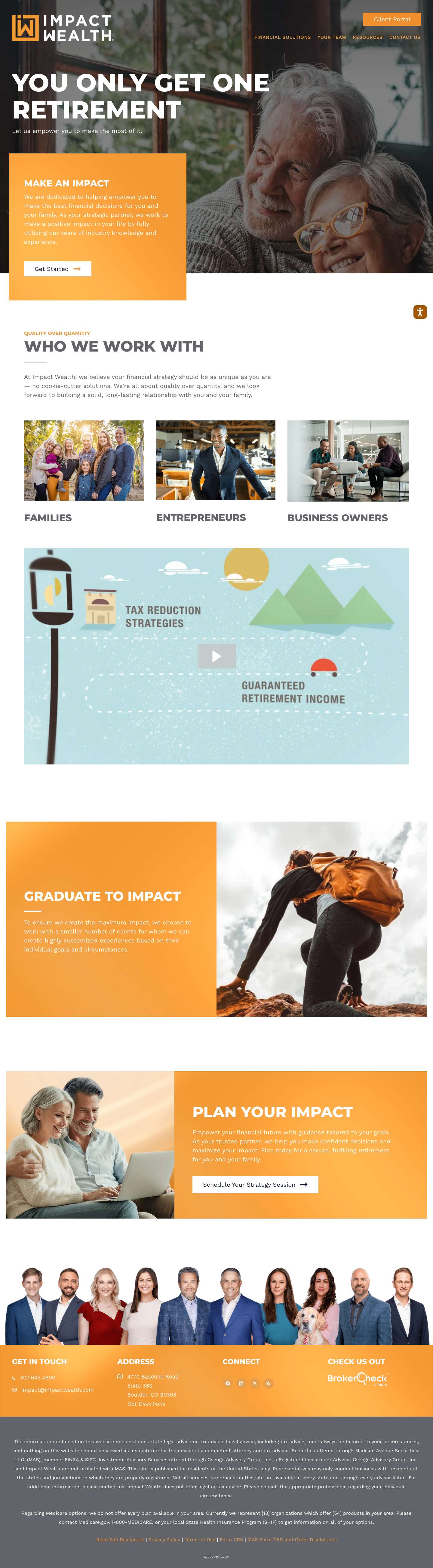 Need Financial Advice? We Can Help. | Impact Wealth - Full Screenshot