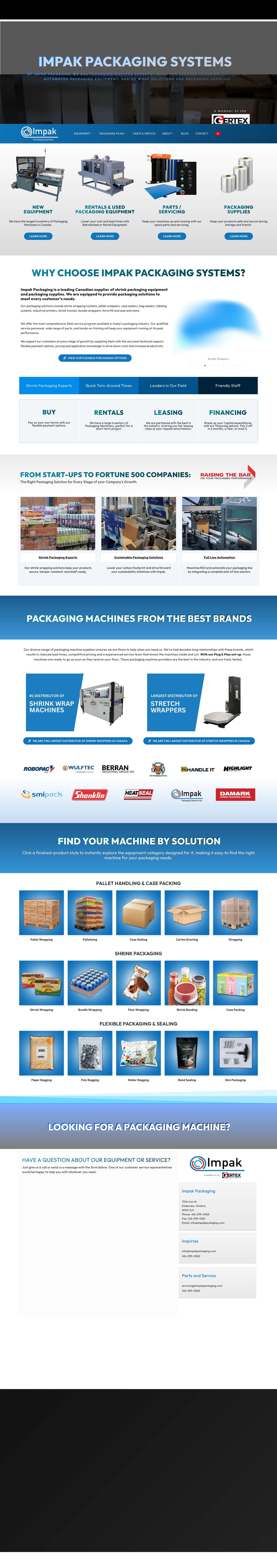 Impak Packaging Systems - Packaging Machine Experts - Full Screenshot