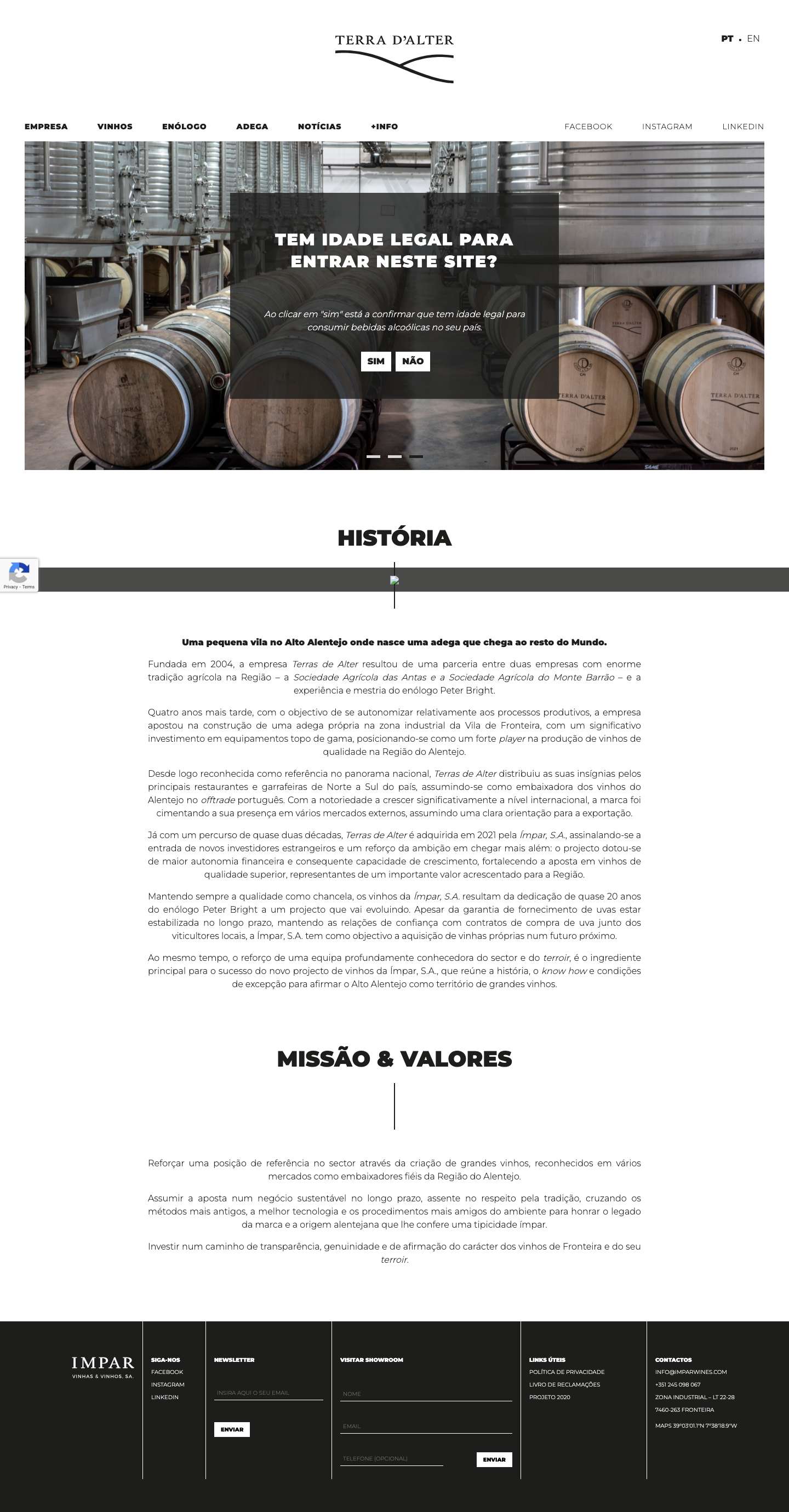 Impar Wines - Full Screenshot