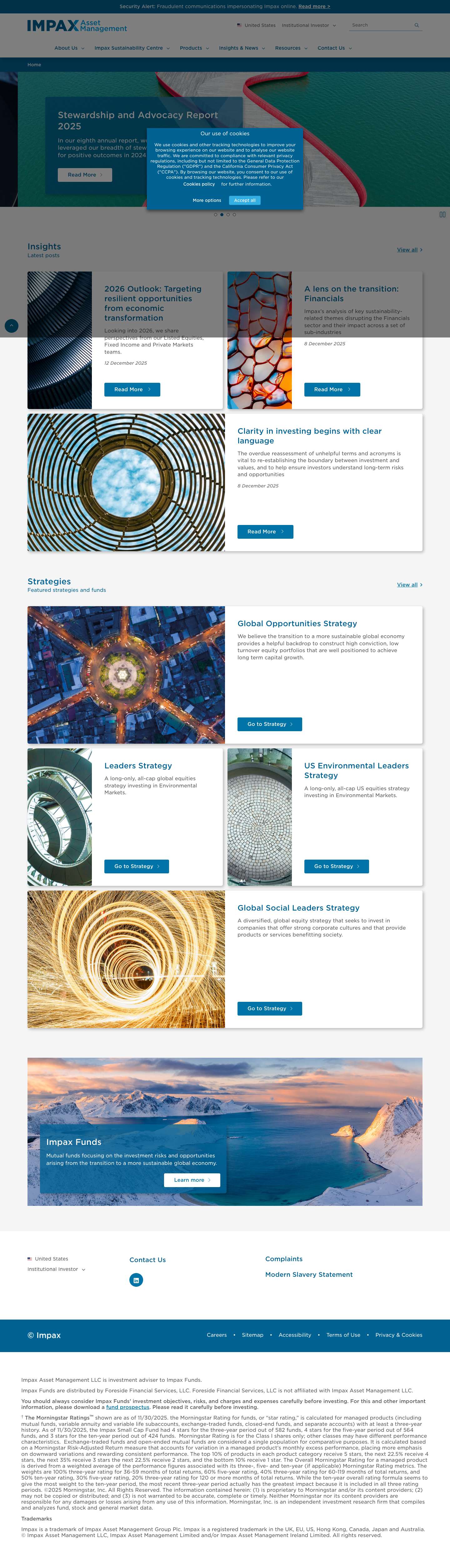 Impax Asset Management - Specialists in the Transition to a more Sustainable Economy - Full Screenshot
