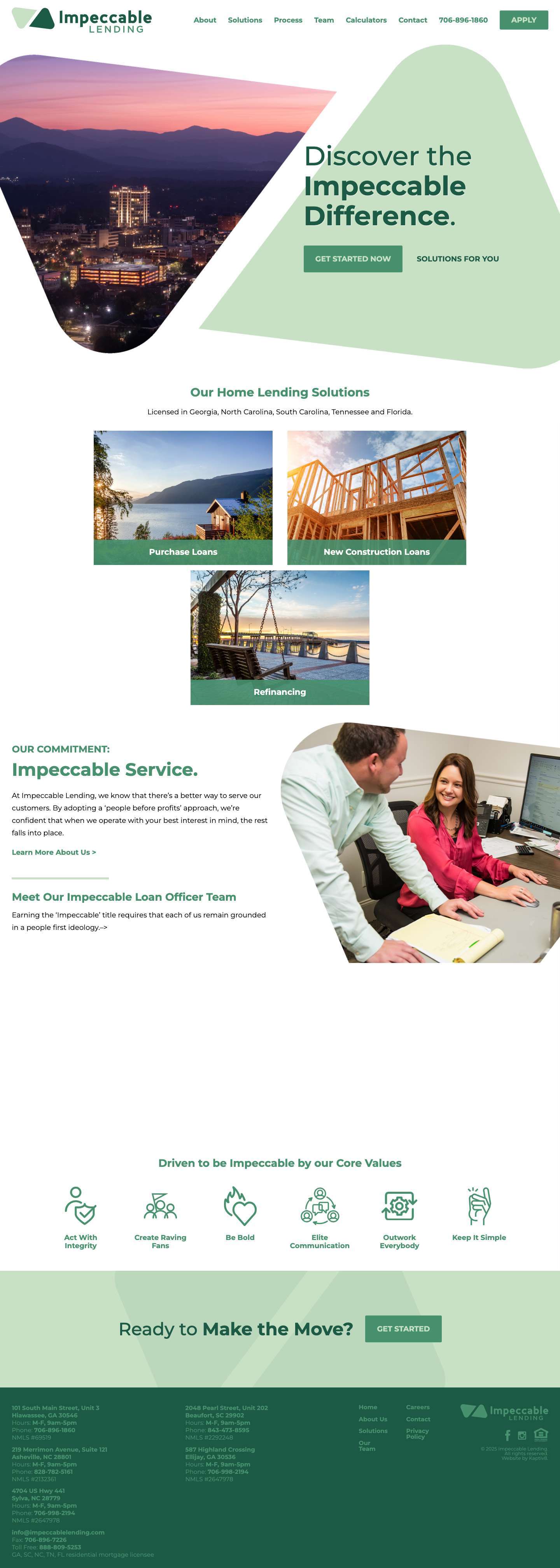 Home - Impeccable Lending - Full Screenshot