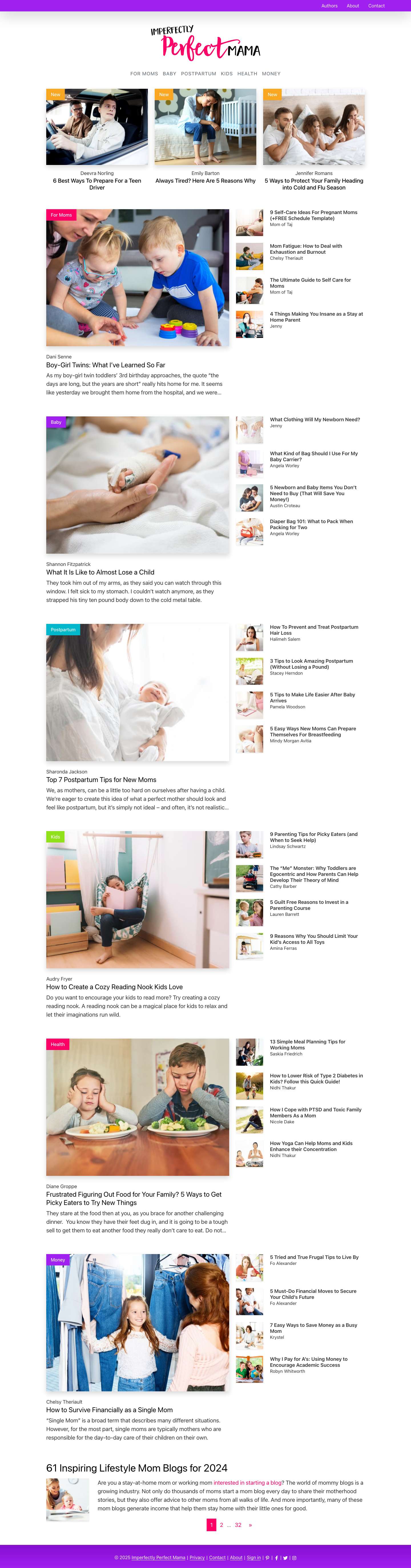 Imperfectly Perfect Mama - A Blog for Imperfect Moms - Full Screenshot