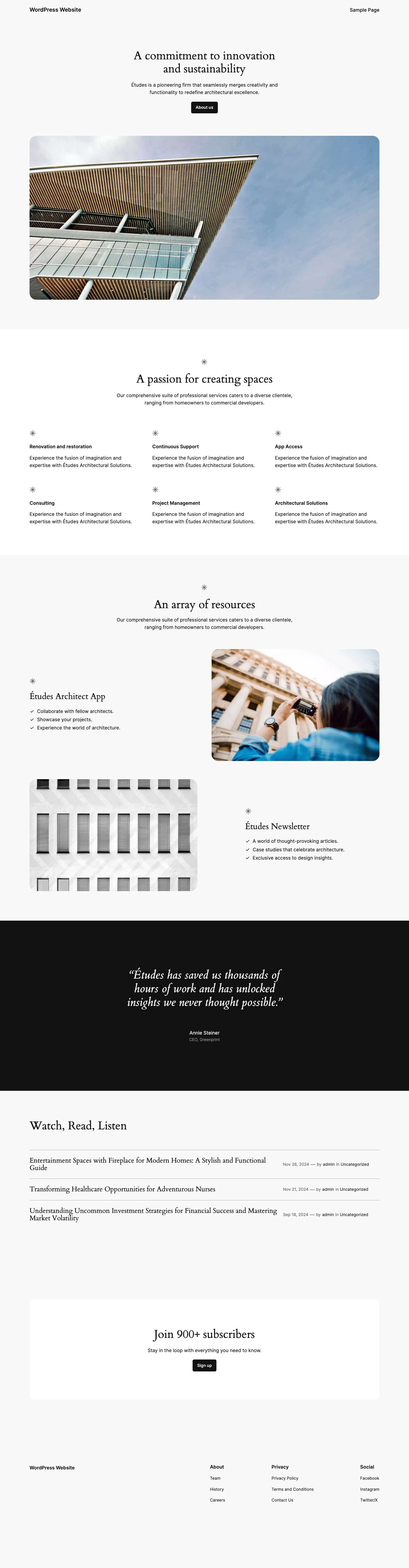 WordPress Website - Full Screenshot