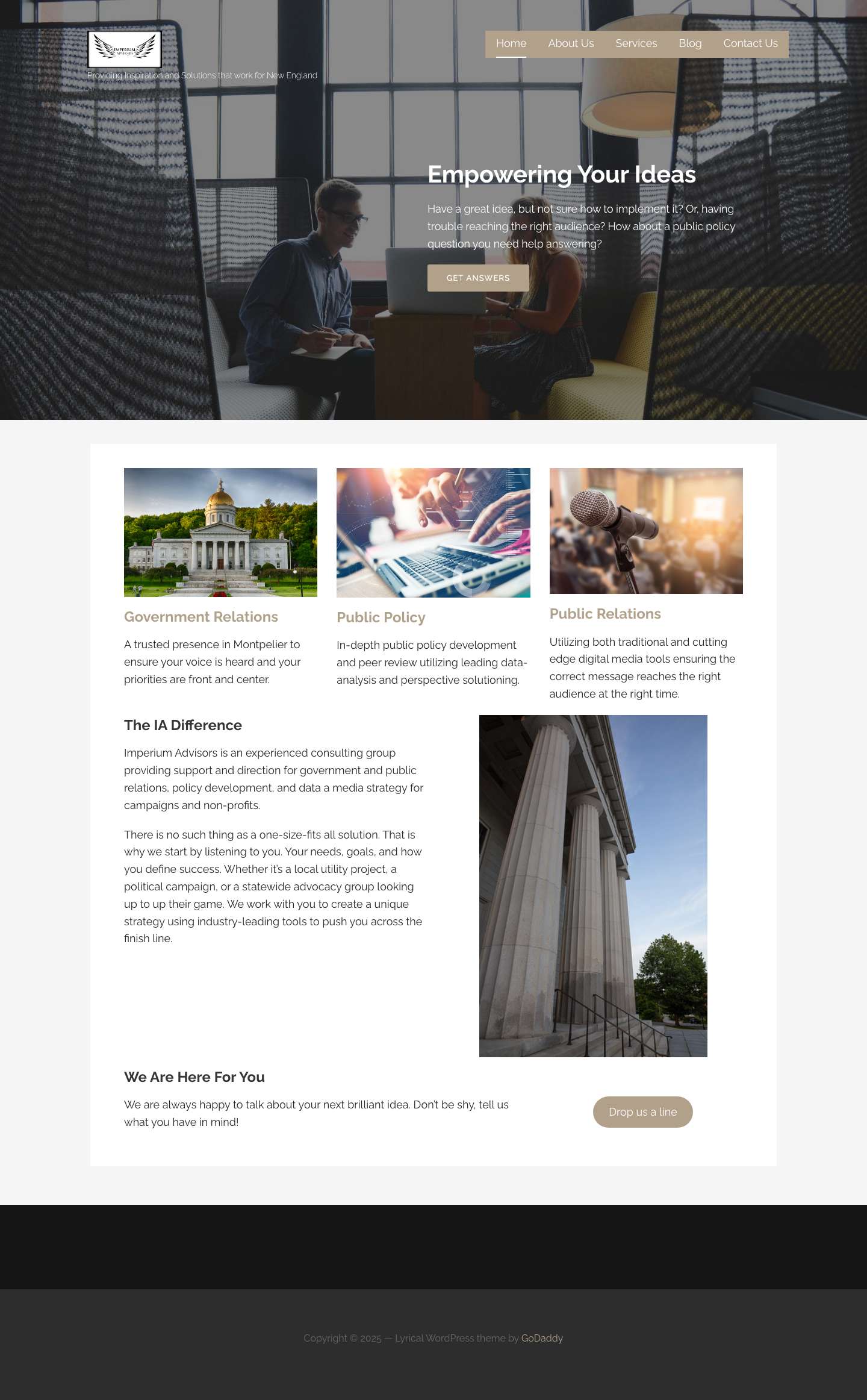 Providing Inspiration and Solutions that work for New England - Full Screenshot