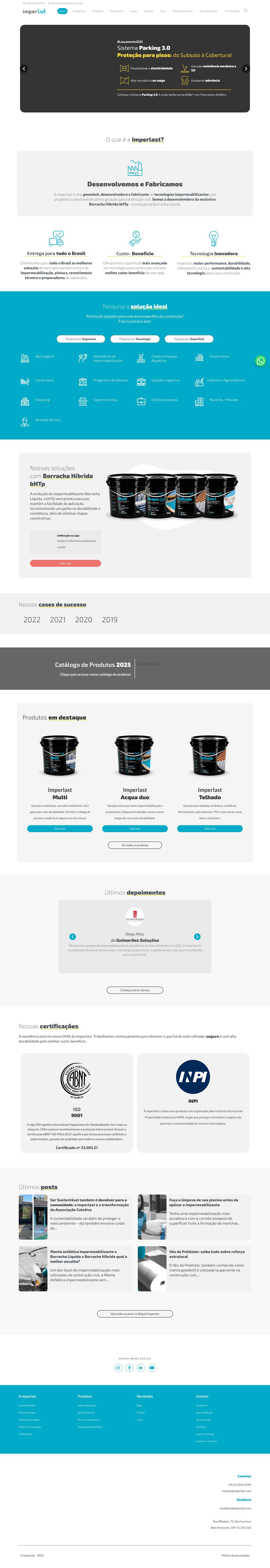 Imperlast Impermeabilizantes - Borracha Híbrida bHTp - Full Screenshot