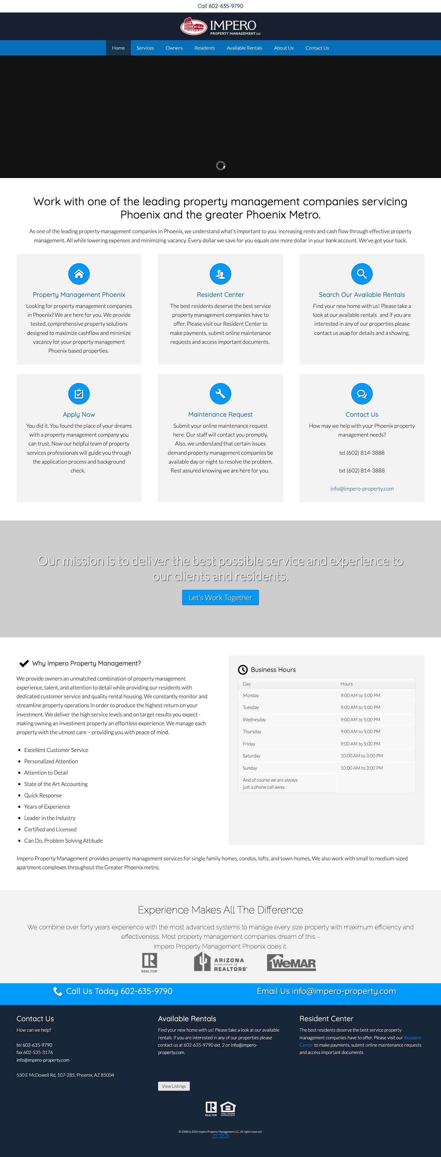 Impero Property Management – Profitable Property Ownership - Full Screenshot