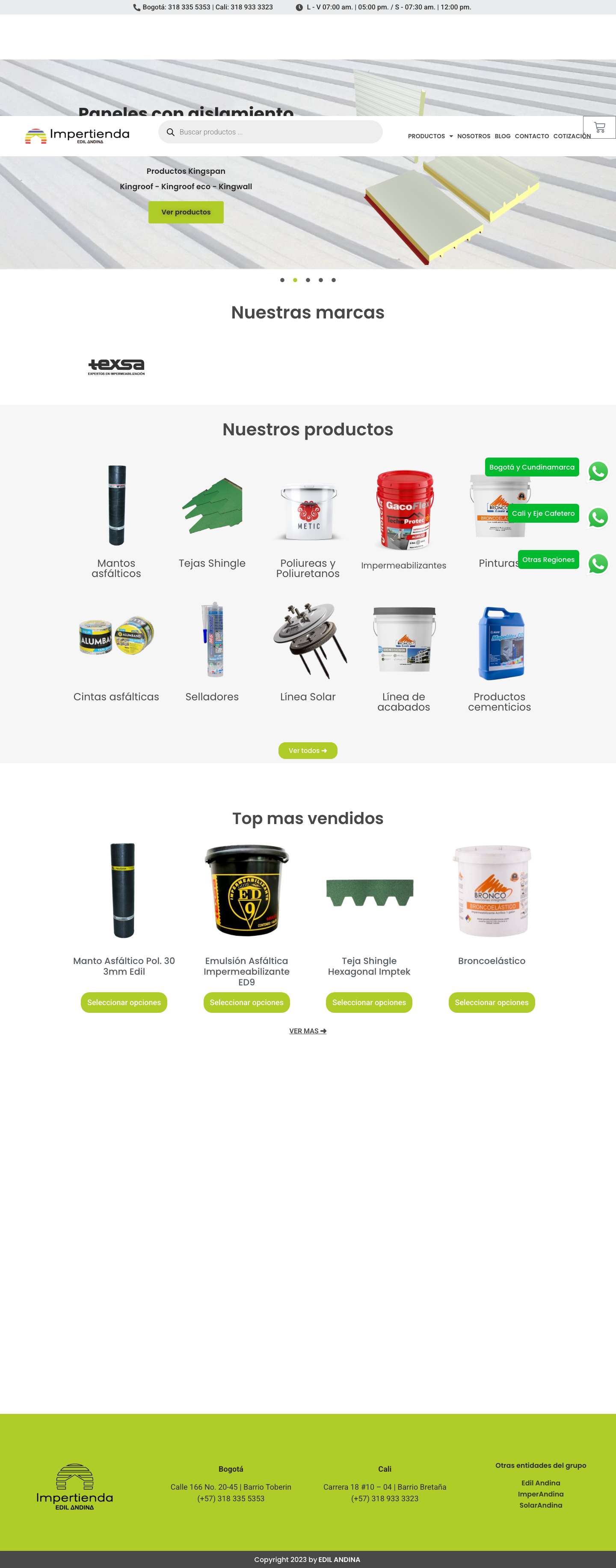 Impertienda | Tienda de Materiales - Full Screenshot