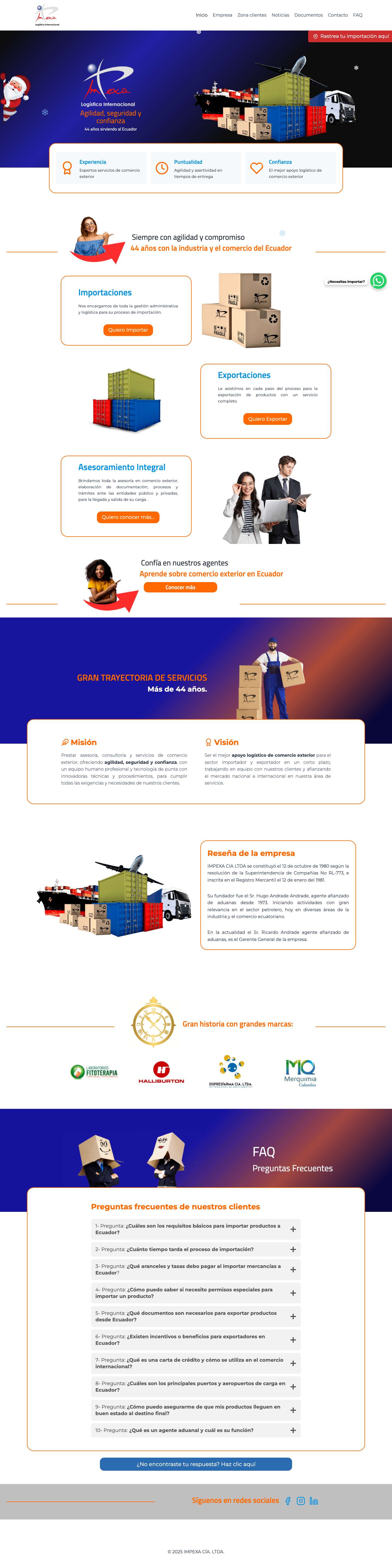 Inicio importaciones - IMPEXA CÍA. LTDA.Alternar el menúFacebook Impexa Cía. Ltda.Instagram Impexa Cía. Ltda.LinkedIn Impexa Cía. Ltda. - Full Screenshot