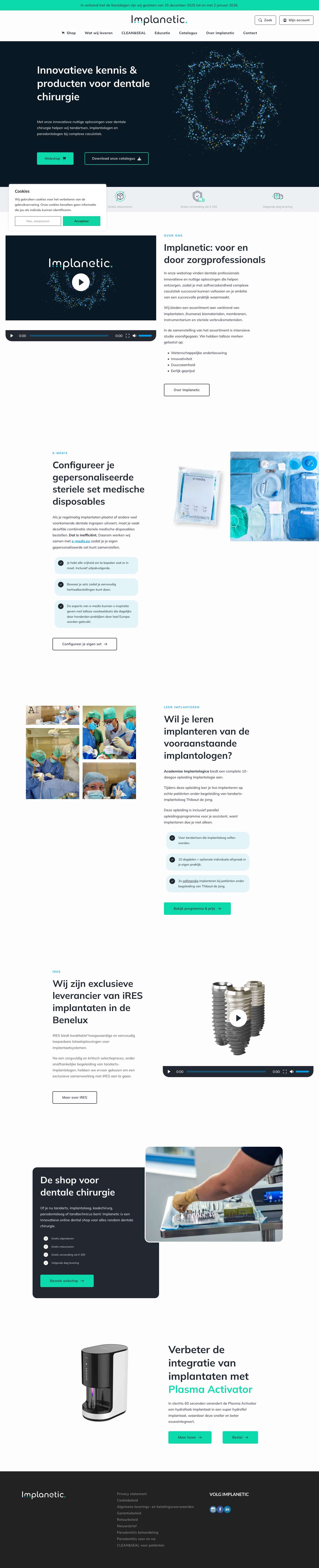 Implanetic: kennis en producten voor dentale chirurgie - Full Screenshot
