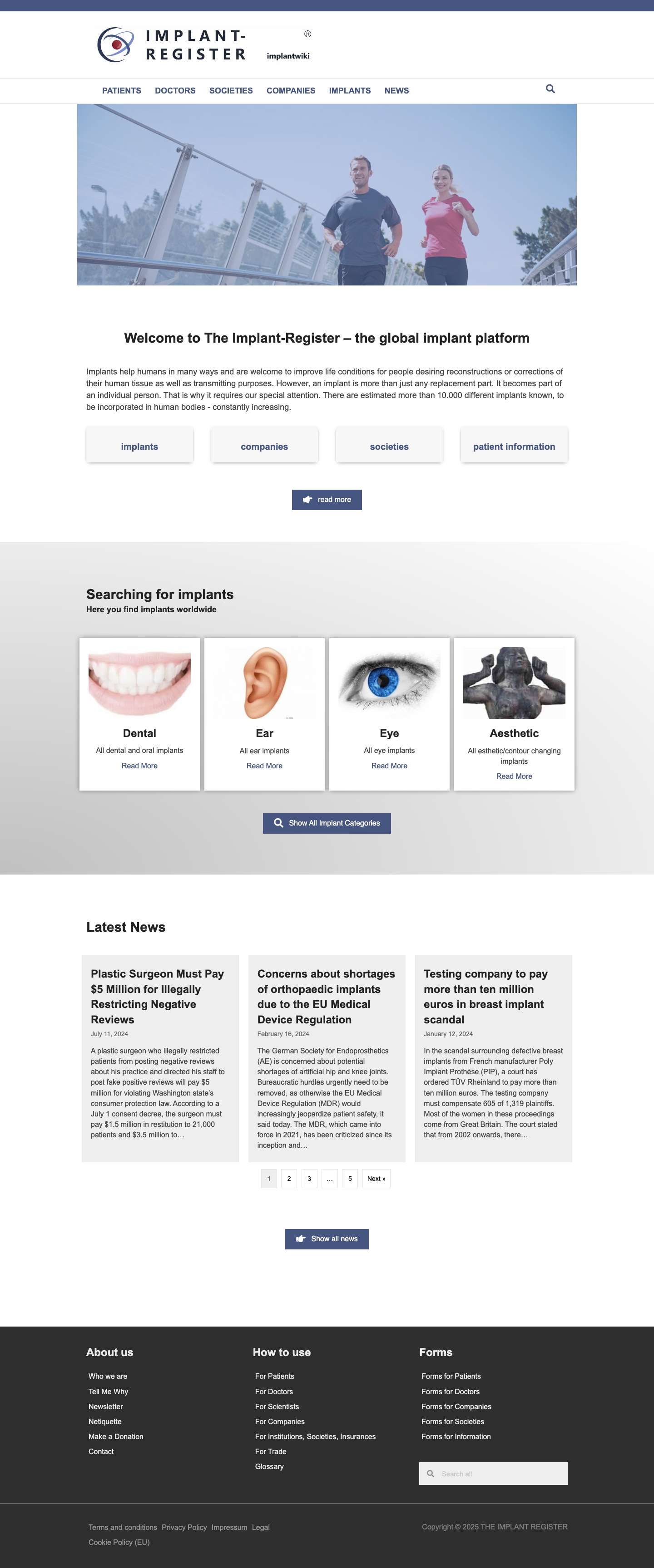 THE IMPLANT REGISTER – implantwiki – THE OFFICIAL SITE - Full Screenshot