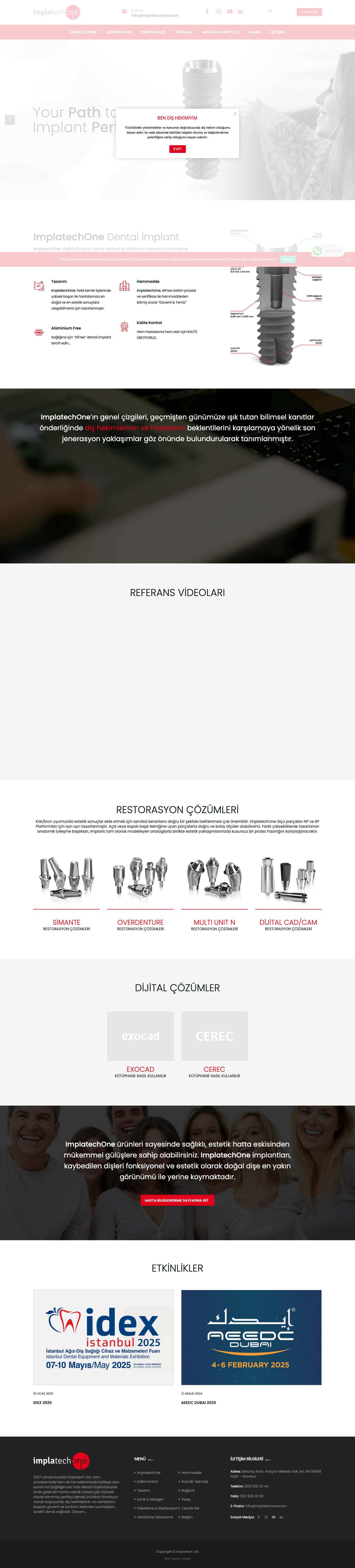 ImplatechOne - Dental İmplant Sistemleri - Full Screenshot