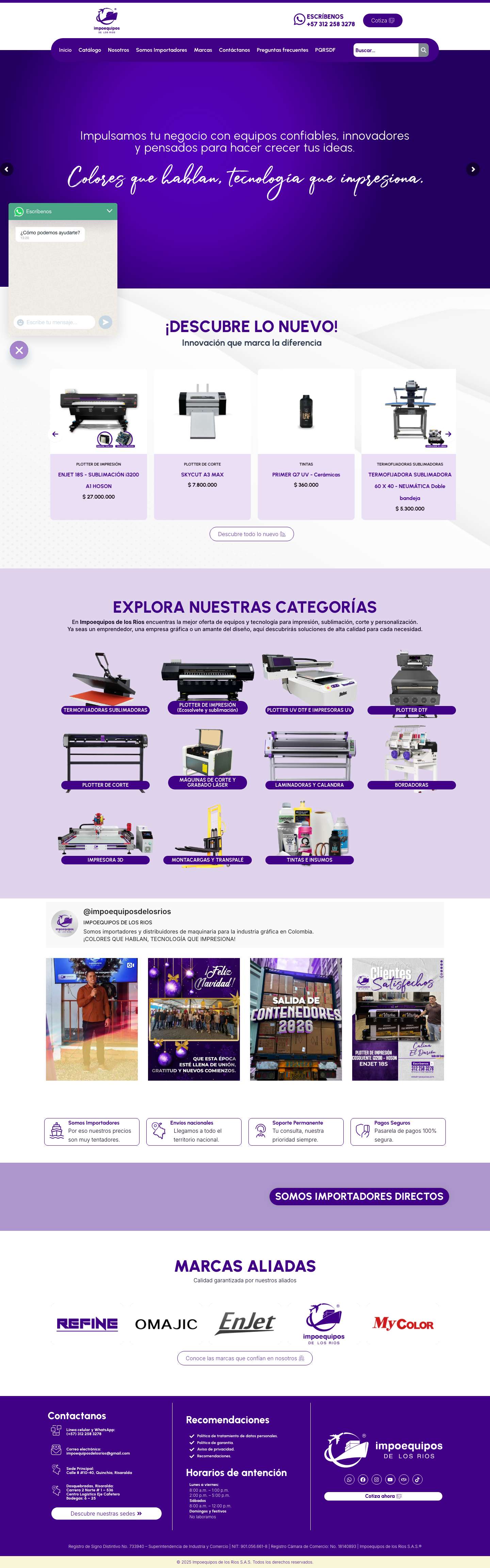 Inicio - Impoequipos de los Rios - Full Screenshot