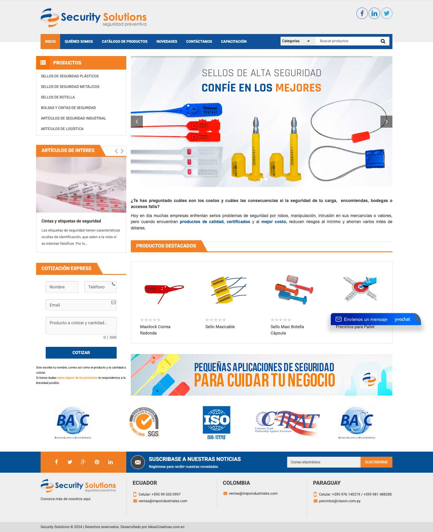 Security Solutions - Full Screenshot