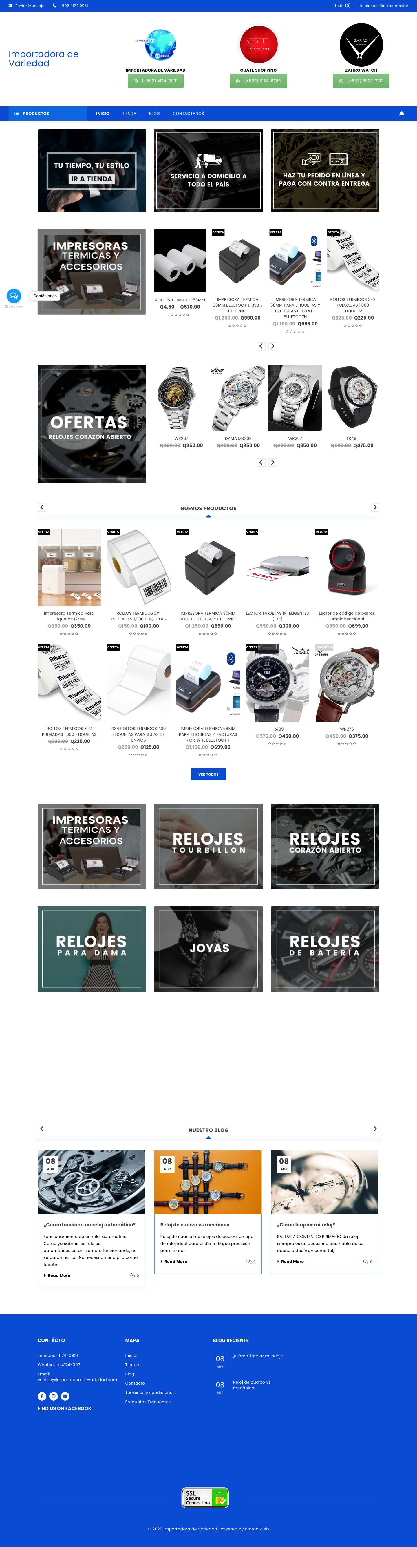 Importadora de variedad | Guatemala - Full Screenshot