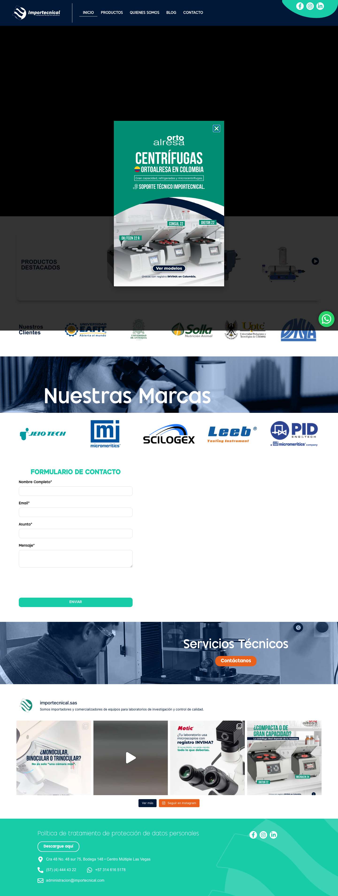 INICIO - Importecnical - Full Screenshot