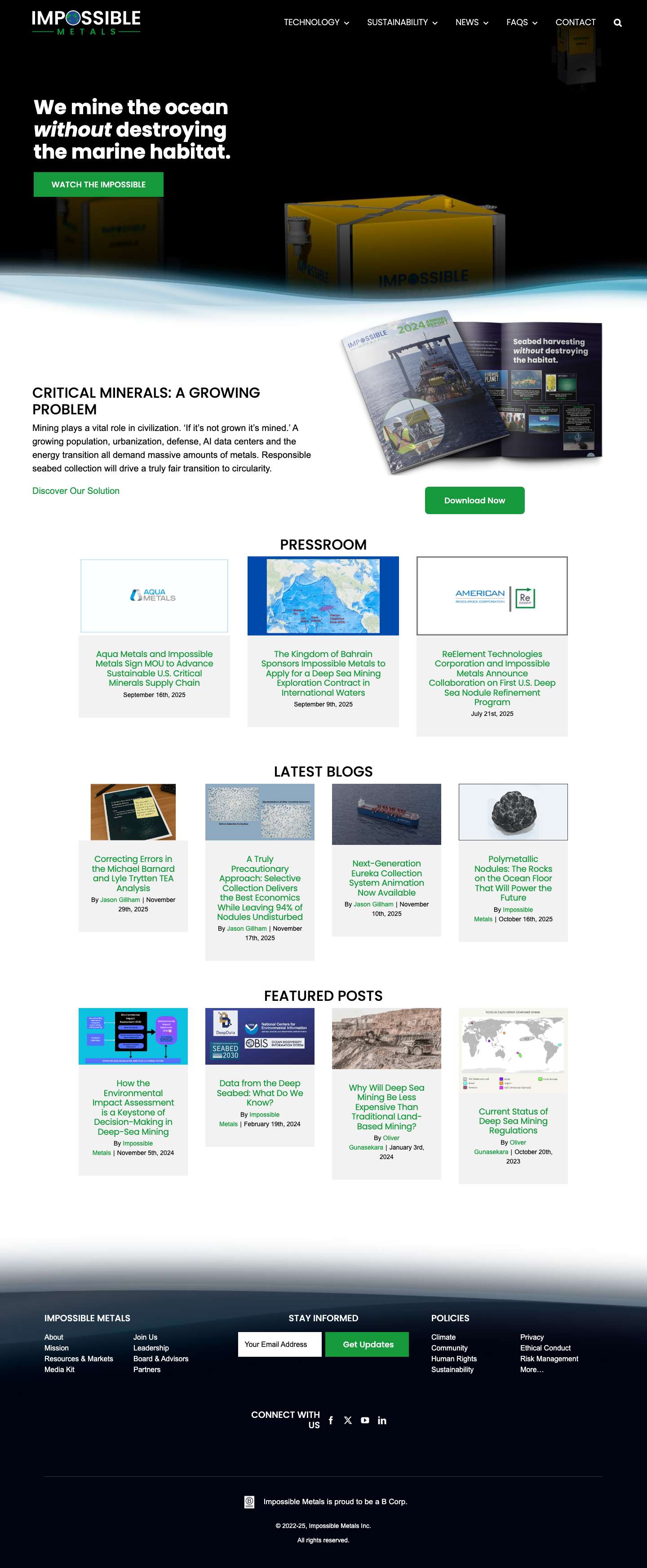 Impossible Metals | Sustainable Deep Sea Mining - Full Screenshot