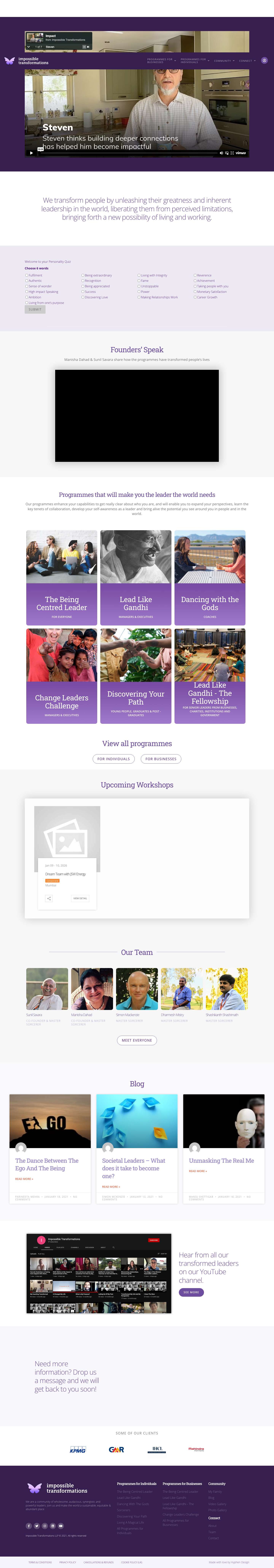 Home - Impossible Transformations - Full Screenshot