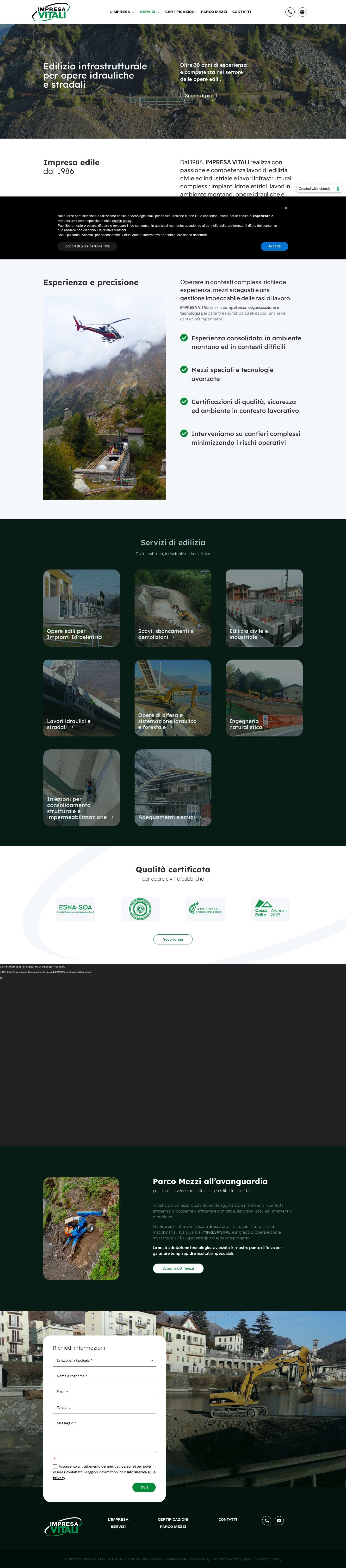 Home - Impresa Vitali - Full Screenshot