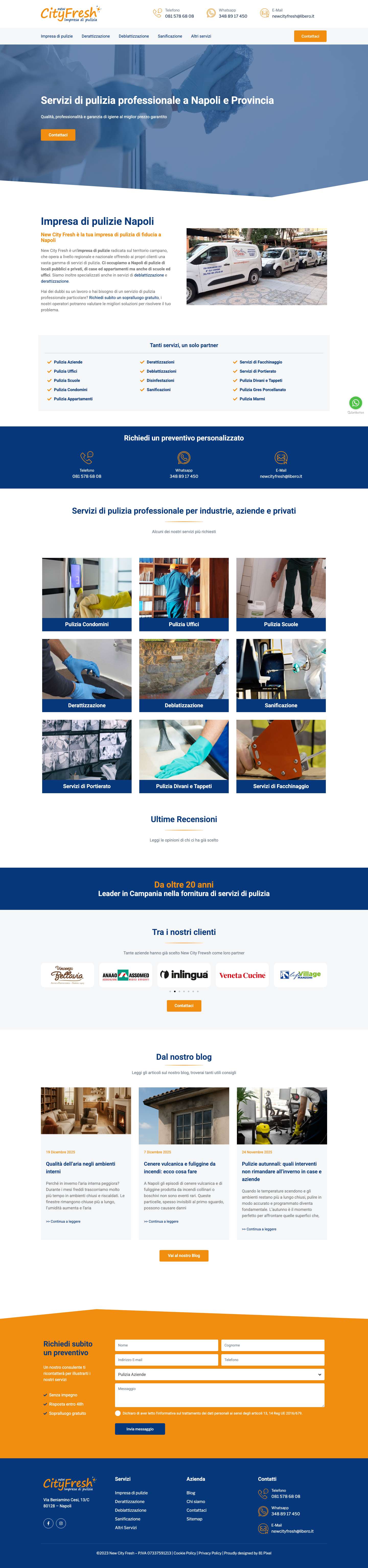 Impresa di Pulizie Napoli - New City Fresh - Full Screenshot