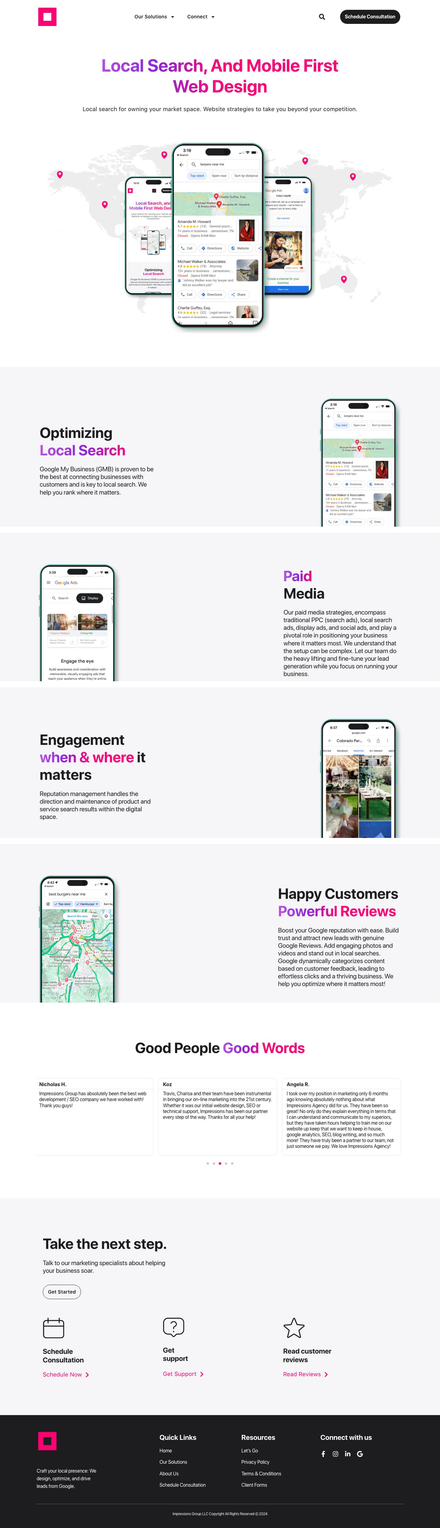 Unlocking local leads: GBP mastery & Mobile-first websites for local businesses | Impressions Agency - Full Screenshot