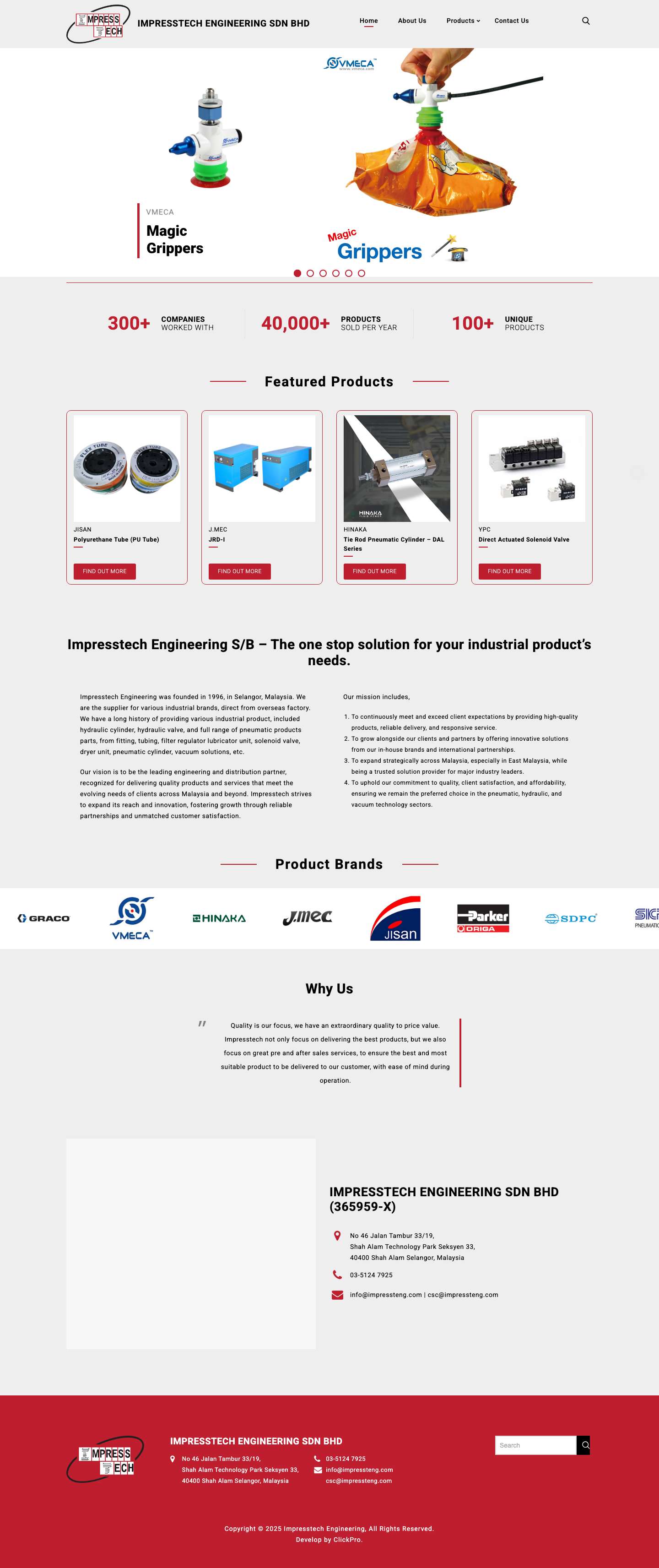 Home | Impresstech Engineering S/B - Full Screenshot