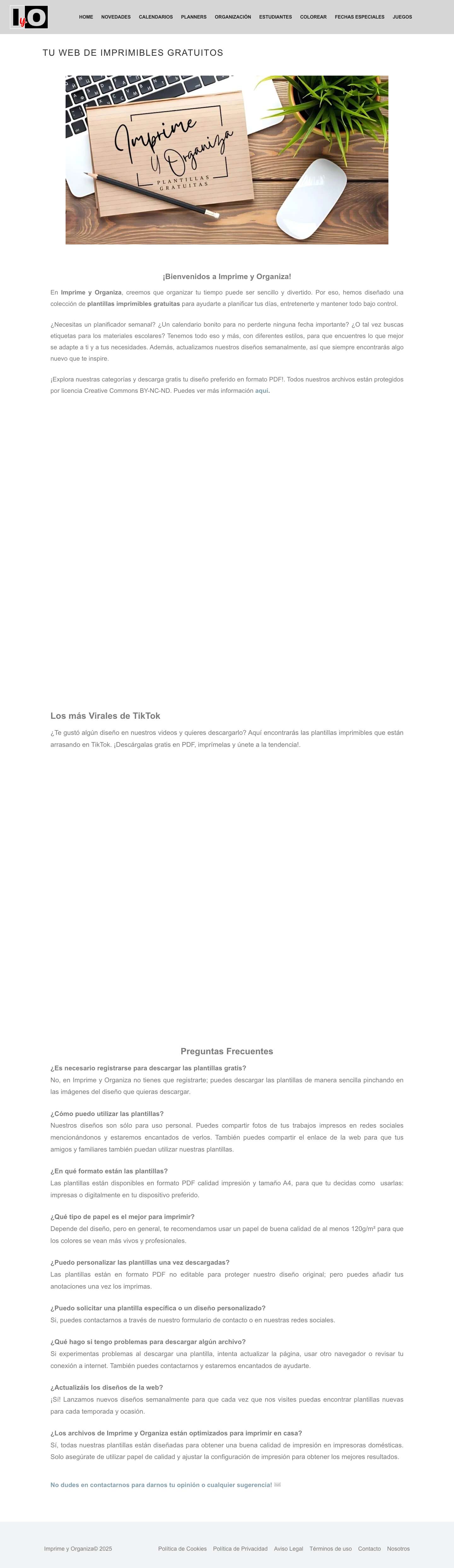 Los mejores diseños Imprimibles en PDF [GRATIS] - Full Screenshot