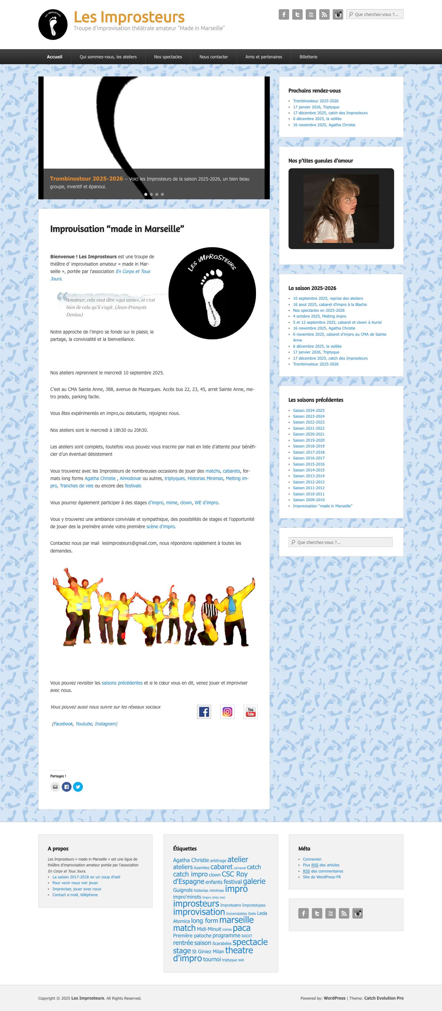 improvisation made in marseille | Les Improsteurs - Full Screenshot