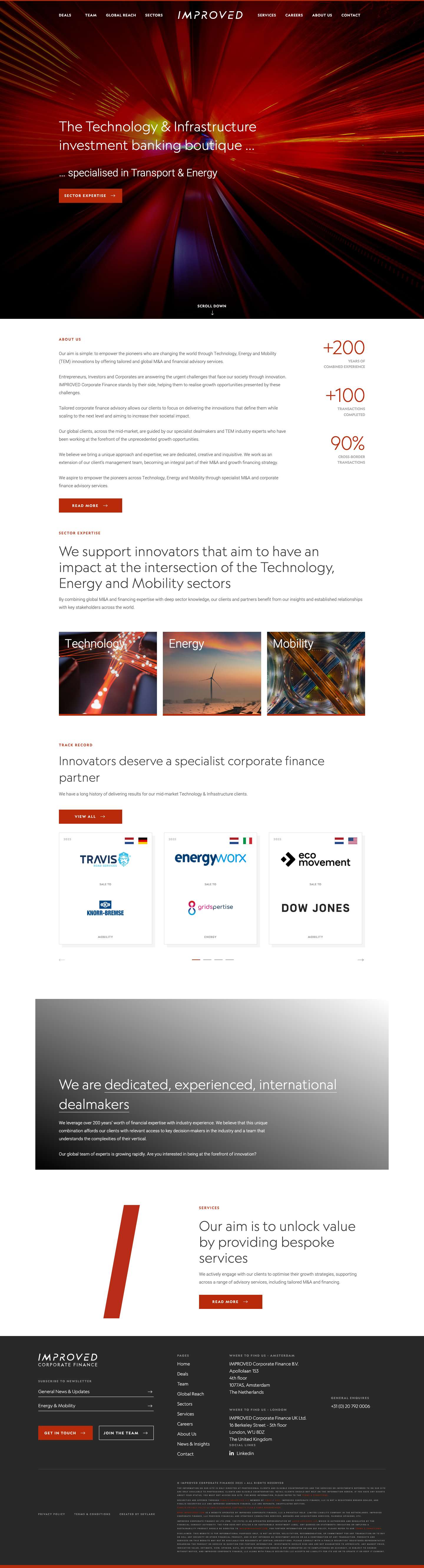 IMPROVED | Corporate Finance Boutique - Full Screenshot