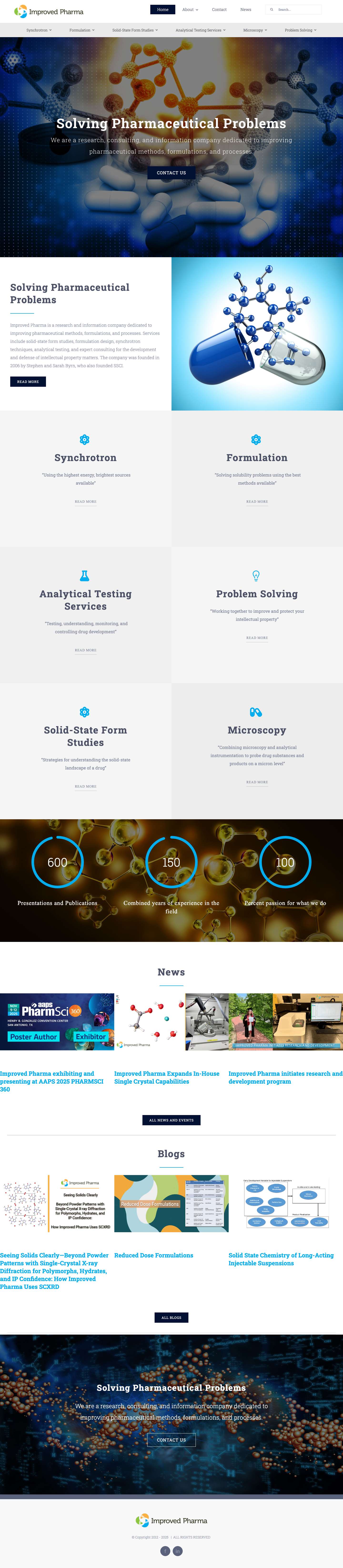 Improved Pharma | Expertise, Patents, Speed - Full Screenshot
