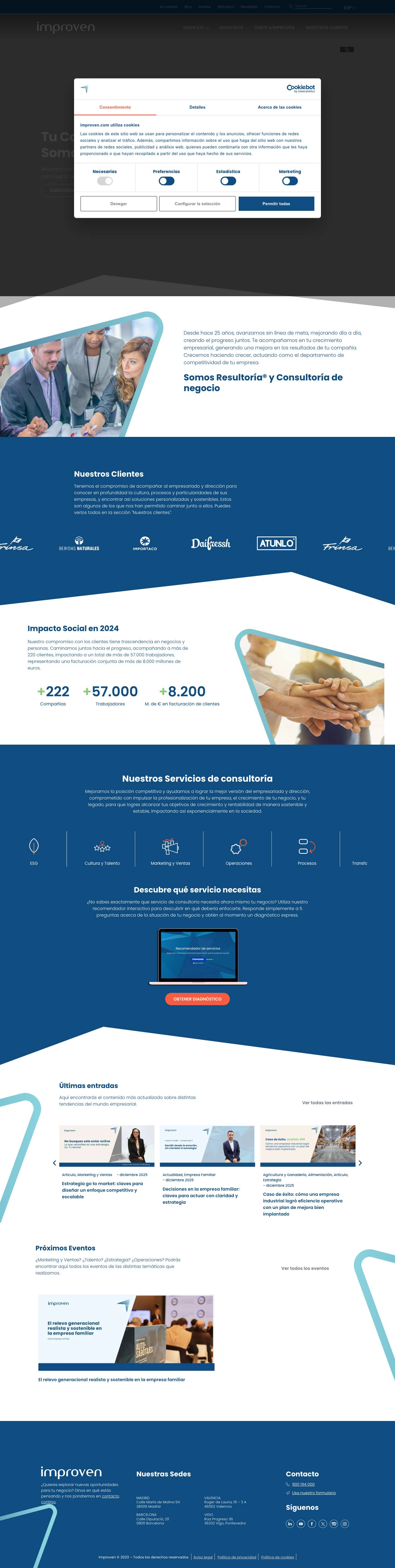 Consultoría de Negocio | ImprovenigbibliotecaNewsletter - Full Screenshot