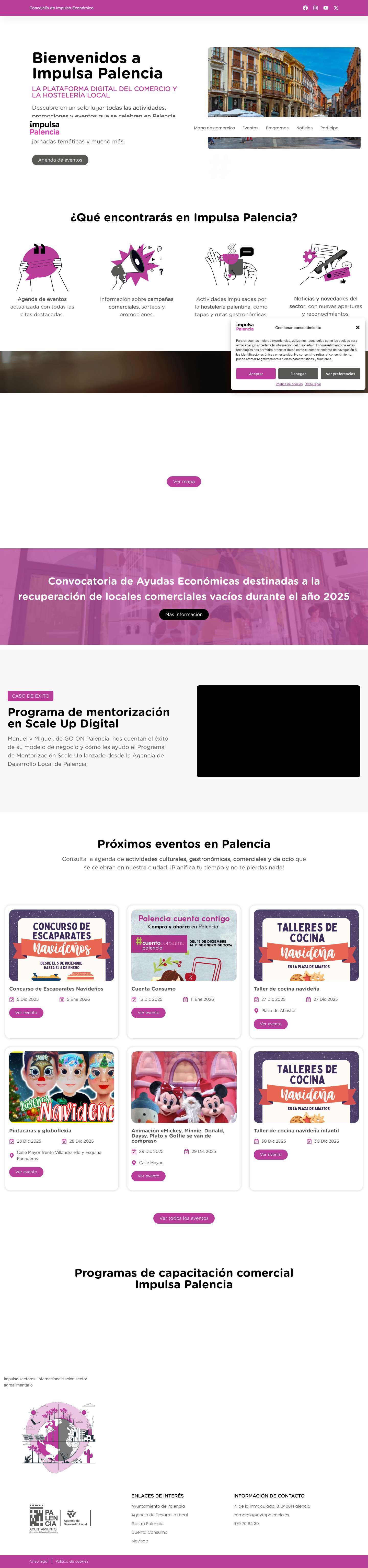 Impulsa Palencia | Vive, apoya y disfruta el comercio local - Full Screenshot
