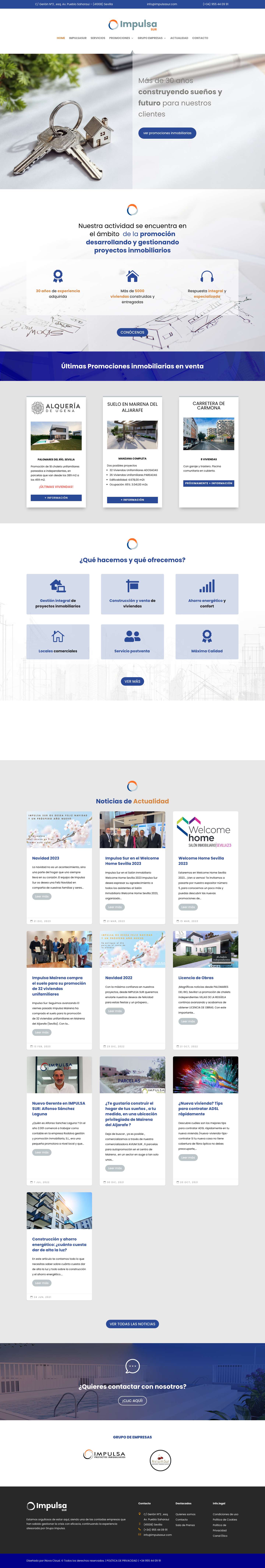Promoción y gestión de proyectos inmobiliarios Impulsa Sur - Full Screenshot