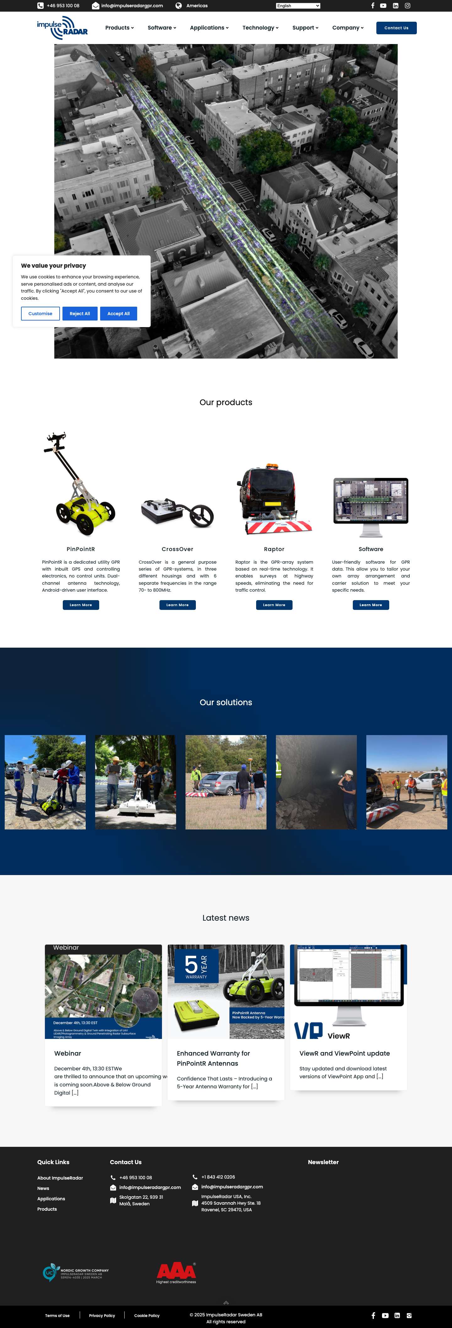 Ground Penetrating Radar (GPR) | ImpulseRadar - Full Screenshot