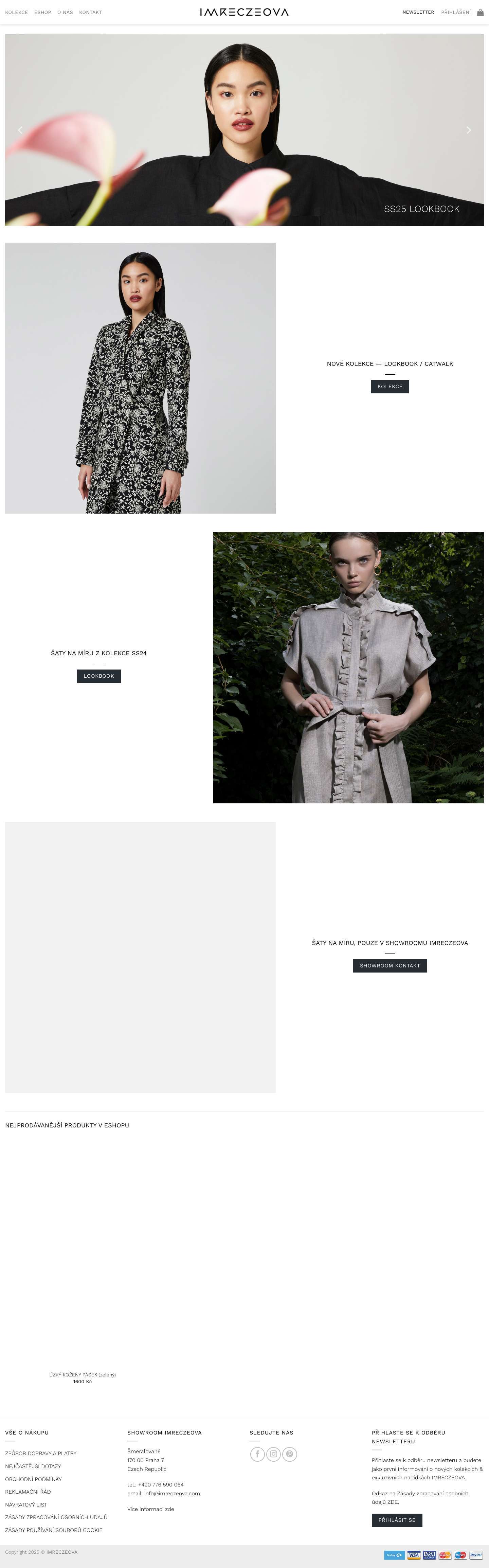 Originální dámské oblečení na míru IMRECZEOVA - Full Screenshot