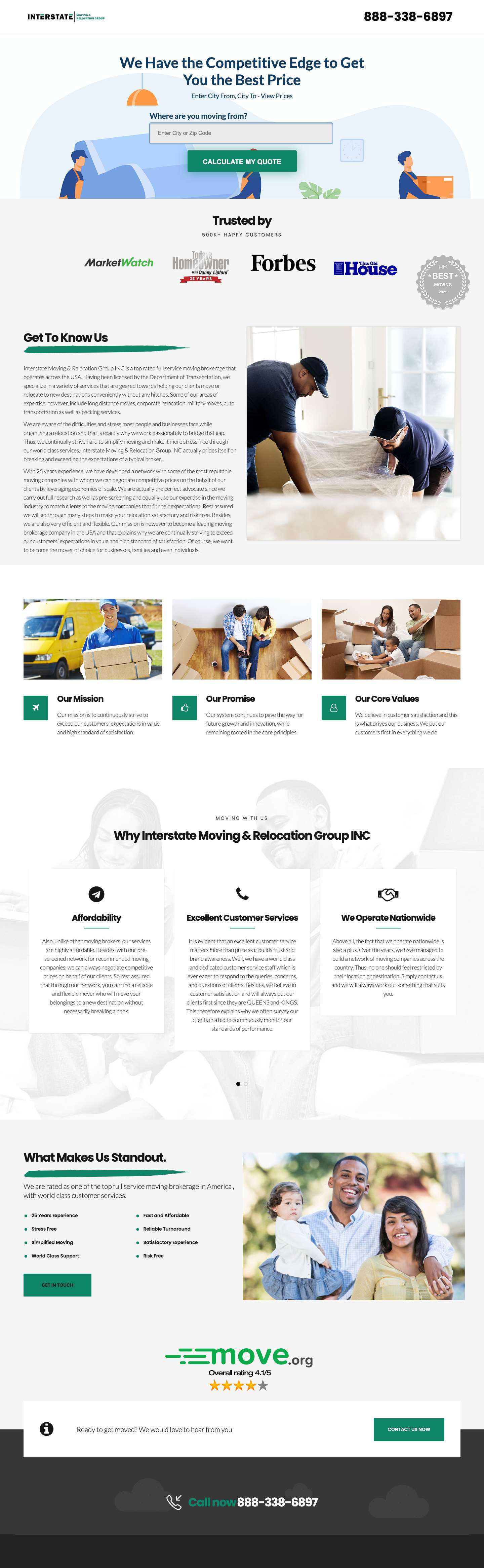 Interstate Moving & Relocation Group, INC – IMRGNOW - Full Screenshot