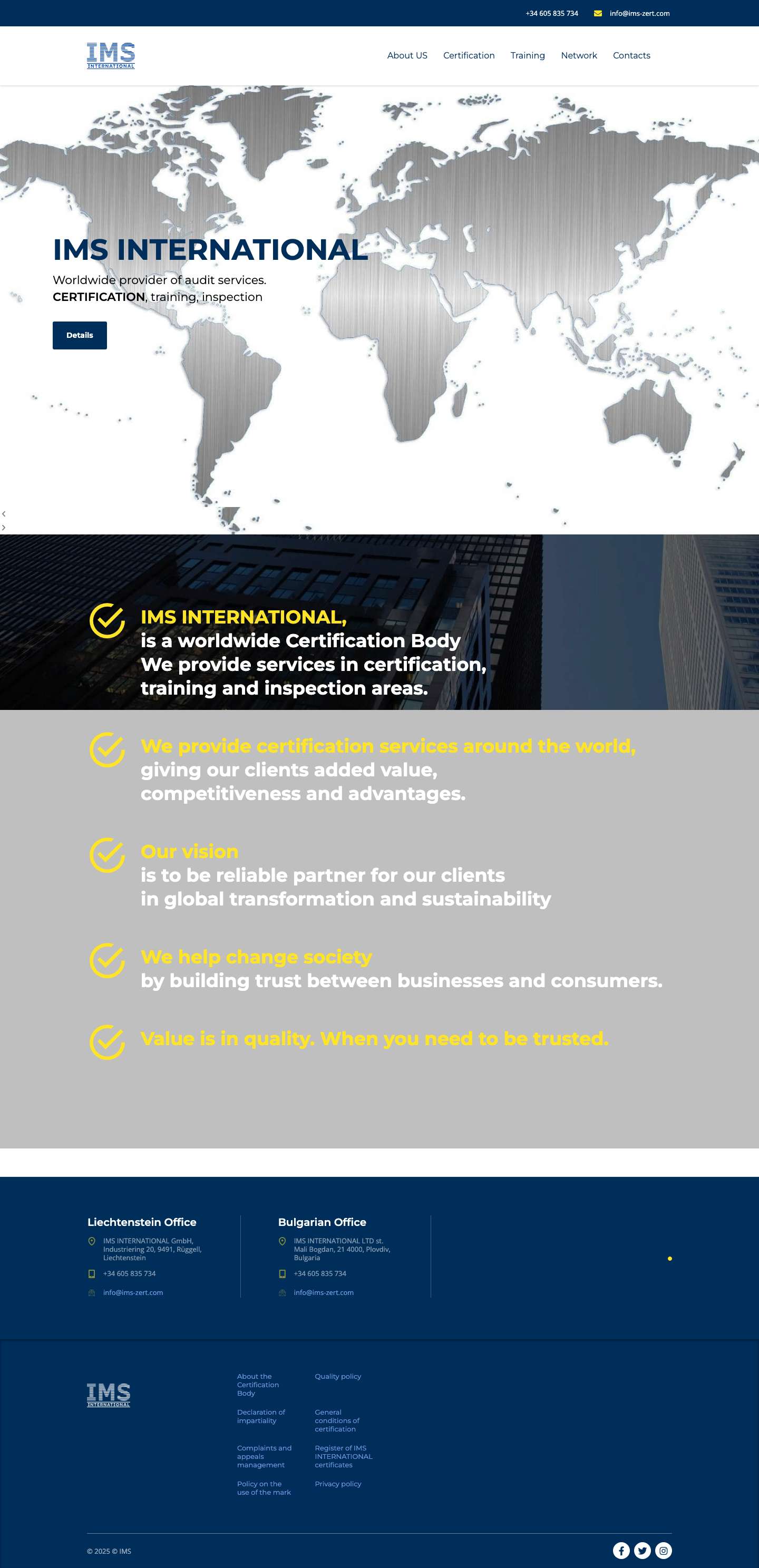 home - IMS International - Full Screenshot