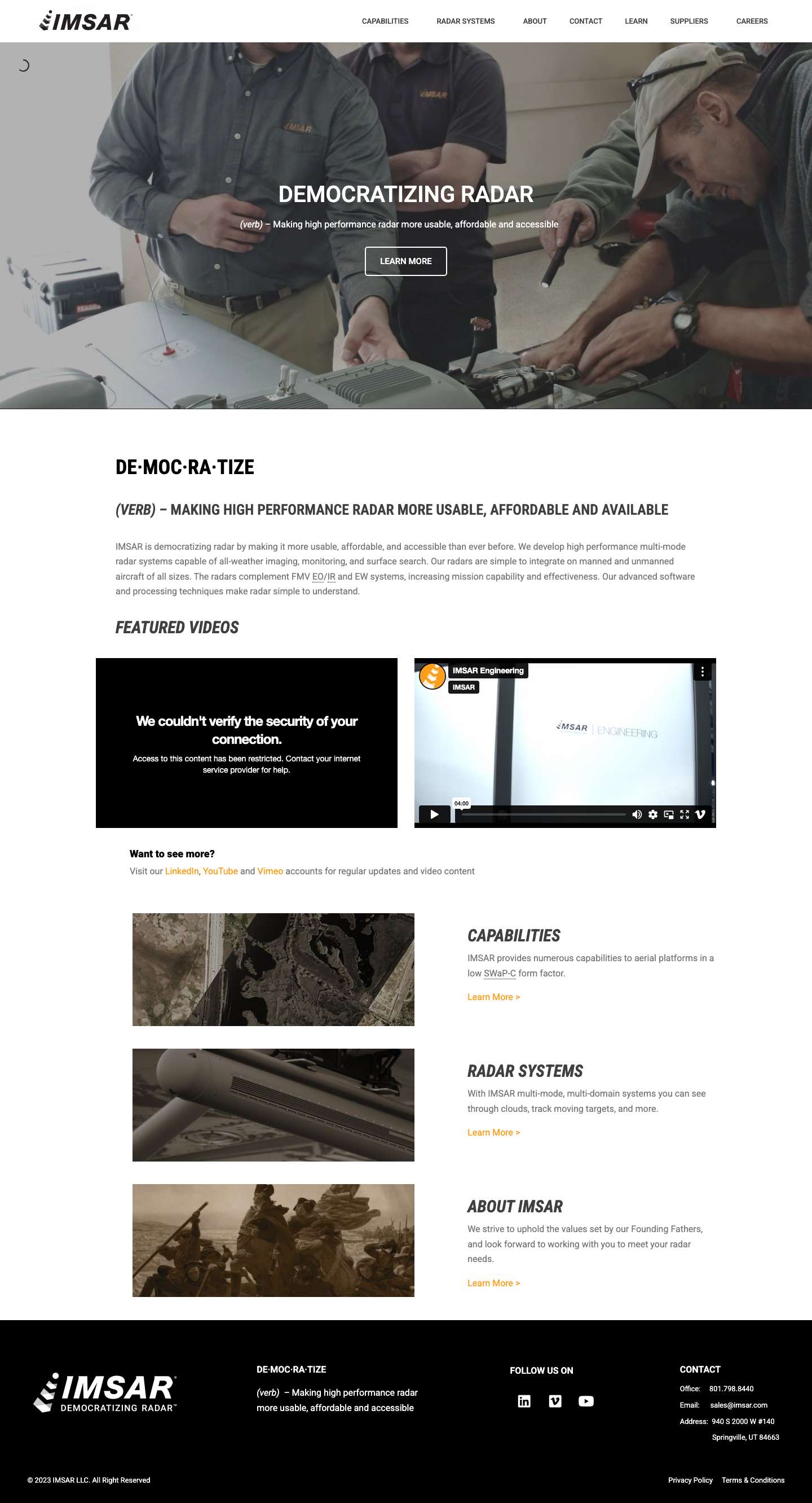 IMSAR – Democratizing Radar - Full Screenshot